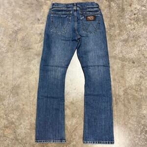 Wrangler Retro Slim Boot Medium Wash Distressed Jeans 30x30